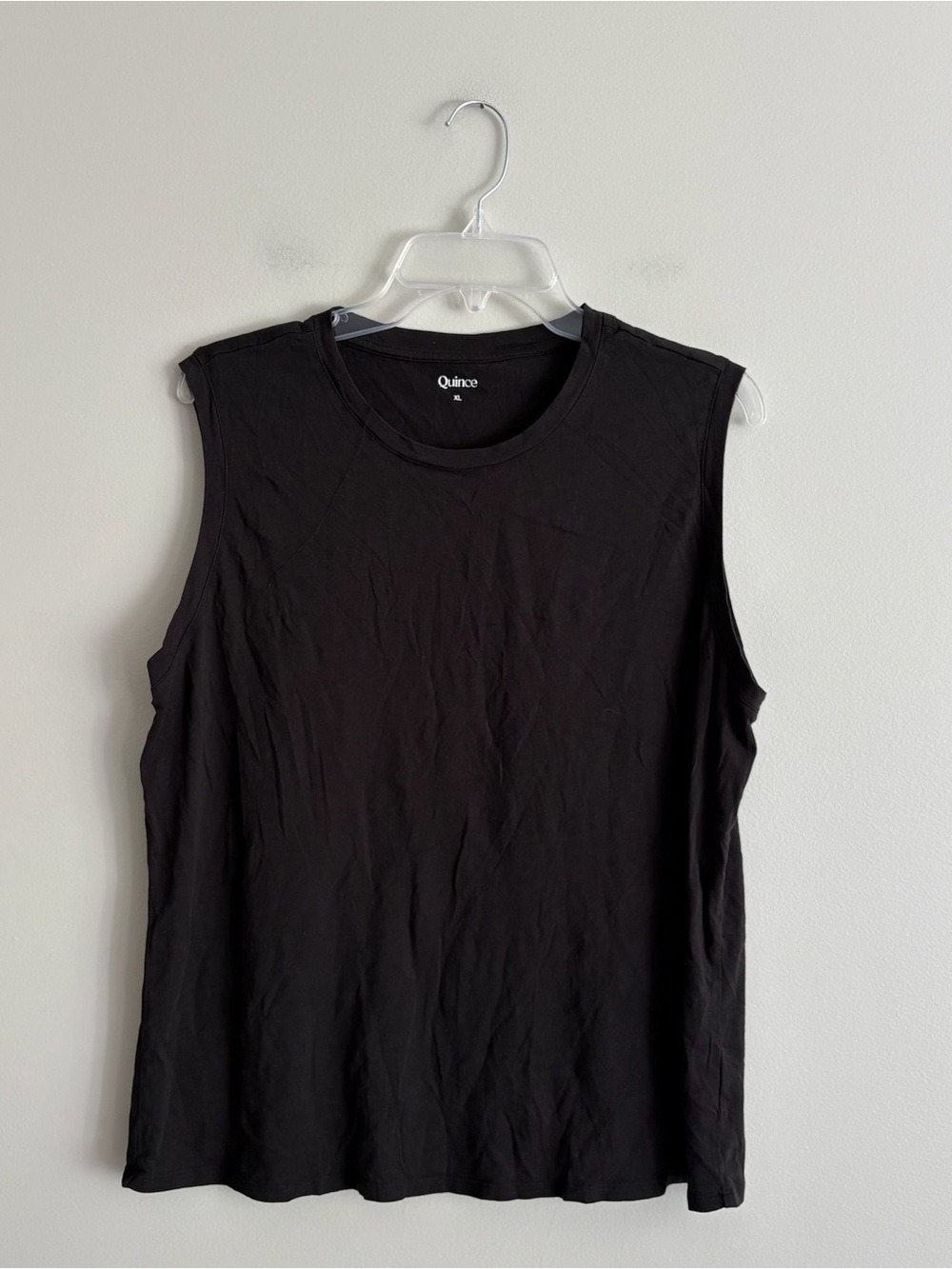 Quince Black Sleeveless Crewneck Top Size XL